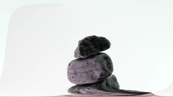 花岗岩富含石英 云母和长石 — 图库视频影像