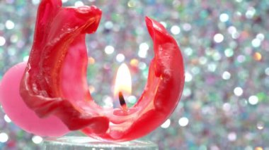 red down burnt candle burns until its out