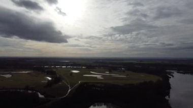 Danube with old water and water-filled pools and ponds in the nature