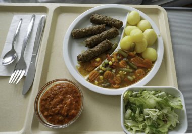 Lezzetli yiyeceklerin yakın görüntüsü