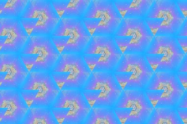 Seamless pattern of blue and gold. For eg fabric, wallpaper, wall decorations.