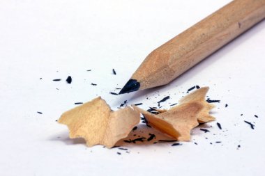 Bleistift spitzen und sein abfall