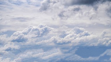 Stratuscumolus in blue white like the Bavarian sky with clouds