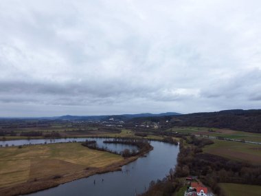 Danube river with beautiful untouched water landscape in Bavaria
