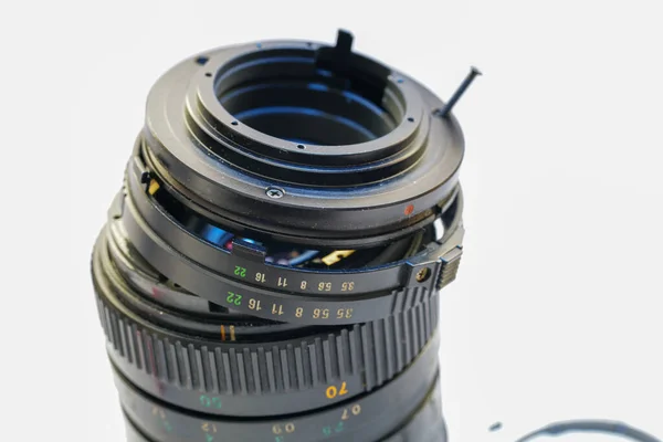Disassemble Lens Photography Its Component Parts — Fotografia de Stock