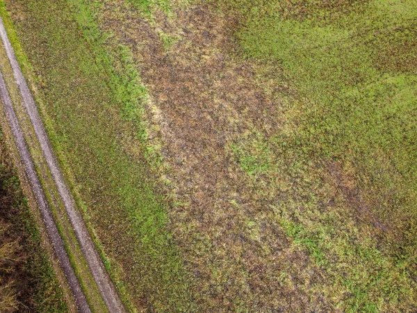 德国巴伐利亚农业用地的空中景观 — 图库照片