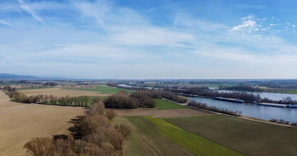 Панорамна Фотографія Дунаю Вигляді Краєвиду Баварії Навесні — стокове фото