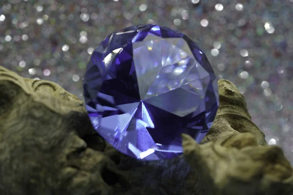 Diamantes Vidrio Color Pero Profesionalmente Cortado Para Parecer Real — Foto de Stock