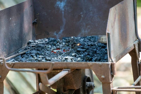 Demirden Yapılmış Kömür Duman — Stok fotoğraf