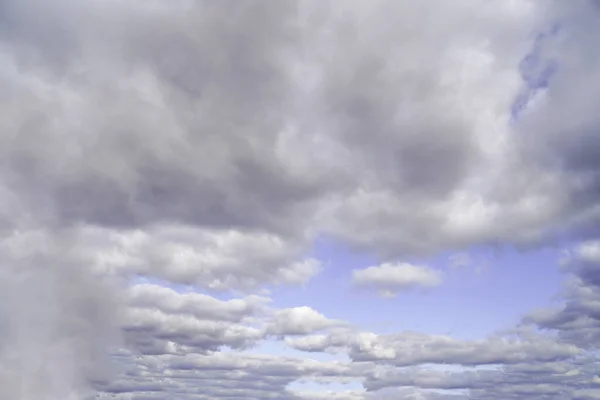 Stratus Cumulus Alto Nimbo Clouds Blue Sky Weather Messengers — Foto de Stock