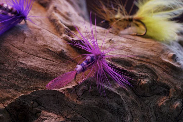 Fly Fishing Background Colored Bokeh Lights —  Fotos de Stock