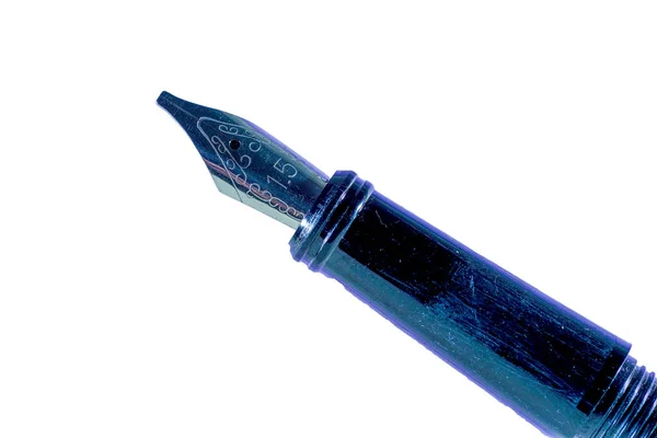 Fountain Pen Isolated White Background Close — Stockfoto