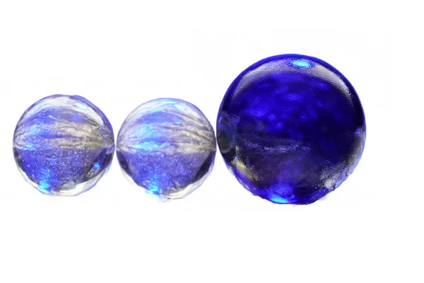 Фиолетовый Синий Агат Шар Белом Фоне — стоковое фото