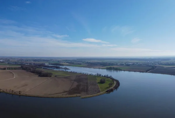 Foto Panorámica Del Danubio Como Vista Aérea Baviera Primavera — Foto de Stock