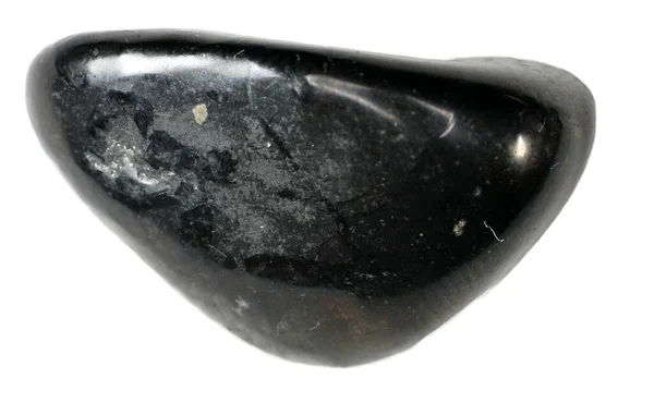 stock image black stone jasper isolated on white background
