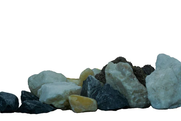 Rock Stone Isolated White Background Clipping Path Copy Space — Foto de Stock