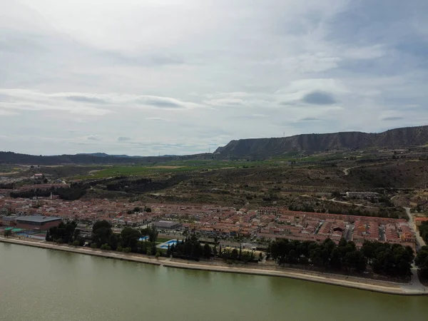 Ebro Río España Con Embalse Agua Clara Para Pesca Relax —  Fotos de Stock