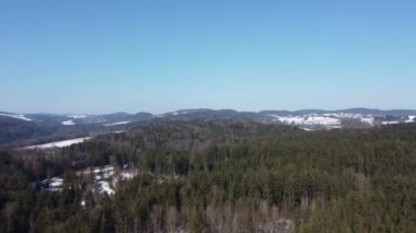 Beautiful view of the forest, mountains and trees