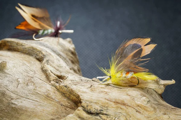 Fly Fishing Background Colored Bokeh Lights — Foto Stock