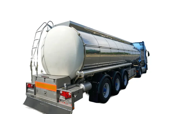 Kamion Utánfutóval Fehér Alapon — Stock Fotó