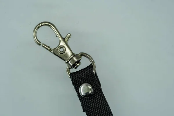 Leather Carabiner White Background Toned — Stockfoto