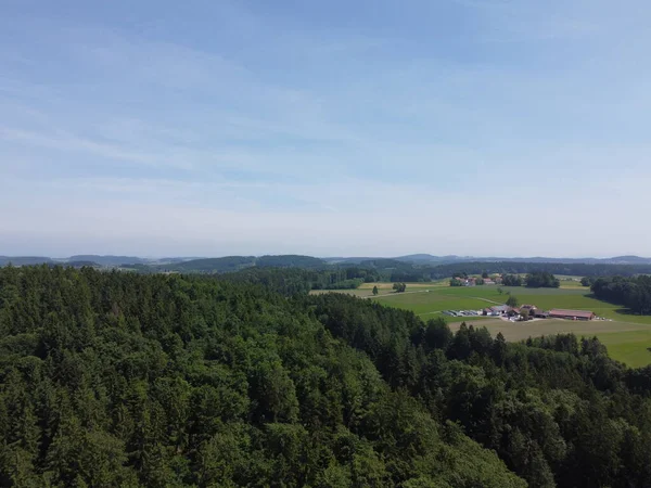 Вид Воздуха Баварский Лес Недалеко Фалькенштейна Германия Бавария — стоковое фото