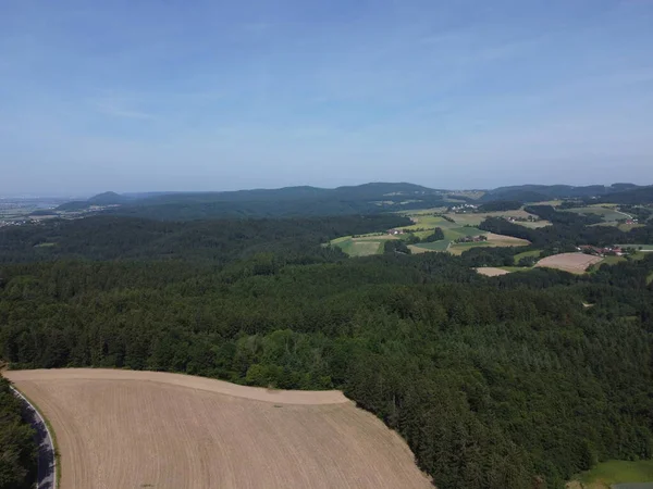 Vista Aérea Del Bosque Bávaro Cerca Falkenstein Alemania Bavaria —  Fotos de Stock