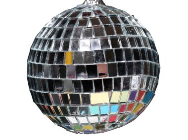 Disko topu beyaz arkaplanda izole edildi