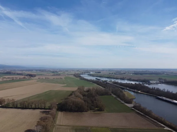 Річка Дунай Вигляді Краєвиду Баварії Весною — стокове фото