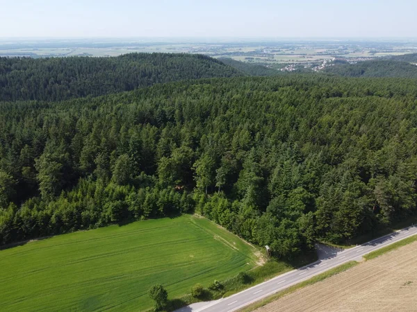 Aerial View Bavaria Forests Fields — Stock Photo, Image