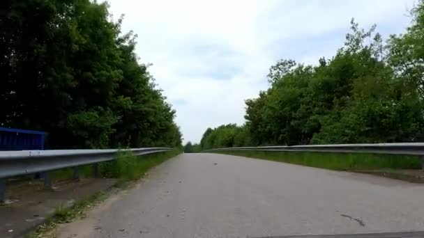 Οδήγηση Πλακόστρωτο Ποδηλατικό Μονοπάτι Αγροτική Περιοχή — Αρχείο Βίντεο