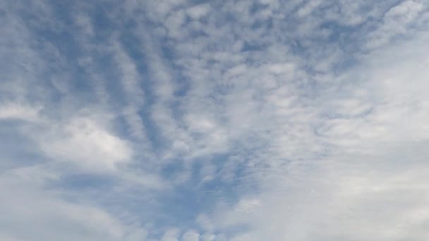 Altocumuluswolken Zeitraffer Modus Flauschige Wolken Blauen Himmel — Stockvideo