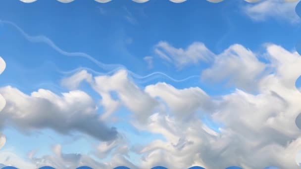 Wolken Bewegen Als Een Sluier Beierse Blauwe Witte Hemel Time — Stockvideo