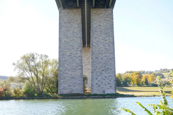 Híd Duna Feletti Higúthoz Sinzingben Regensburg Közelében — Stock Fotó