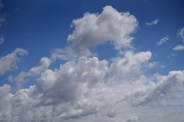 Stratus Cumulus Alto Nimbo Clouds Blue Sky Weather Messengers — Stok Foto