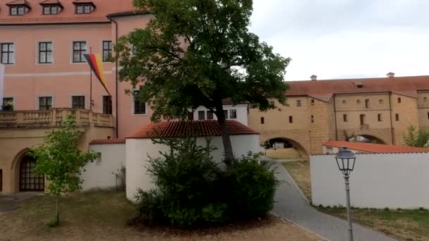 Amberg Starými Budovami Říčními Údolími Bavorsku — Stock video