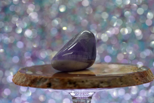 Amethyst Quartz Used Gemstone Ornamental Stone Has Healing Properties Gem — Stock Photo, Image