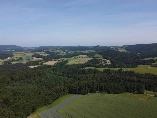 Luchtfoto Van Het Beierse Woud Bij Falkenstein Duitsland Bavaria — Stockfoto
