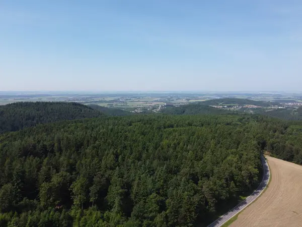 Ormanlar Tarlalarla Bavyera Nın Havadan Görünüşü — Stok fotoğraf