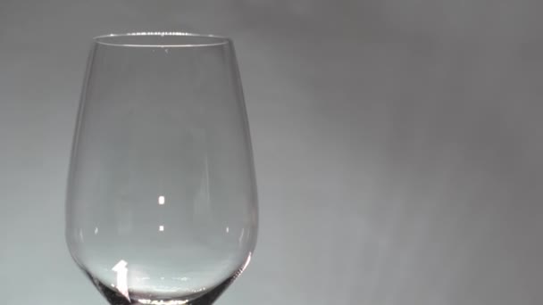 Copo Vinho Cheio Vinho Tinto Salpicando Salpicando Estúdio Vidro Tiro — Vídeo de Stock