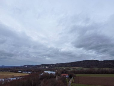 Danube river with beautiful untouched water landscape in Bavaria