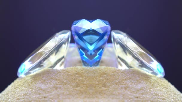 钻石与宝石的宏观照片 — 图库视频影像