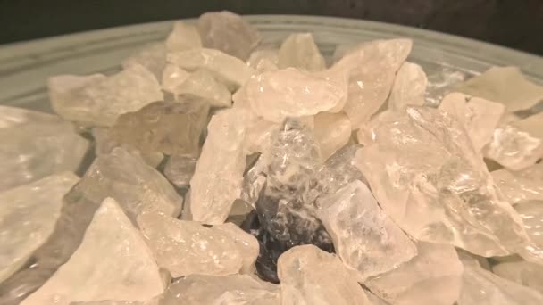 Κρύσταλλος Είναι Ένας Χαλαζίας Στην Πιο Αγνή Και Διάφανη Μορφή — Αρχείο Βίντεο