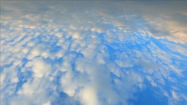 Czas Upływa Chmury Wiejącej Pod Wiatr Niebieskim Białym Jedwabistym Niebie — Wideo stockowe