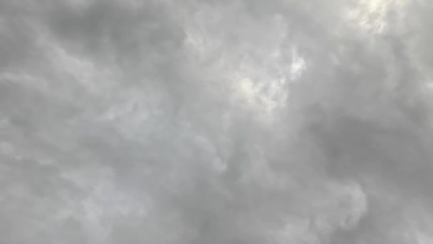 Céu Escuro Com Nuvens Fortes Tempestade Antes Chuva Causada Pelo — Vídeo de Stock