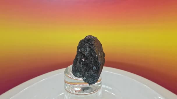 Tourmalines Crystallize Trigonal Symmetry Have Prismatic Crystals — Stock Video