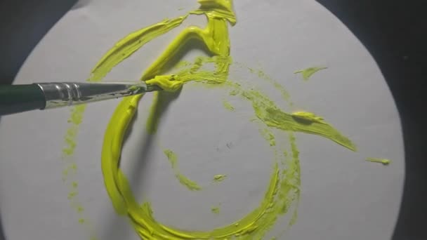 Malowanie Farbami Olejnymi Akcesoriami Malowania — Wideo stockowe