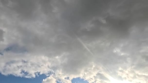 Nuvens Densas Escuras Cujo Nublado Traz Chuva Lapso Tempo — Vídeo de Stock