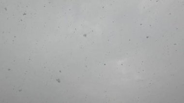 Kışın bahçede kar yağar.