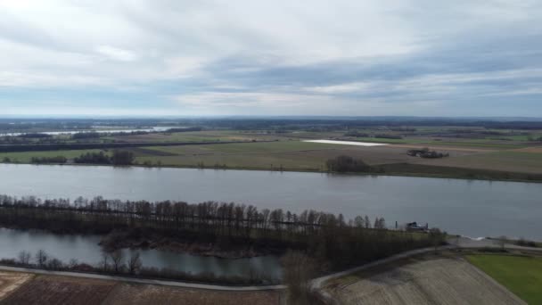 Vista Aérea Del Hermoso Danubio Baviera — Vídeo de stock
